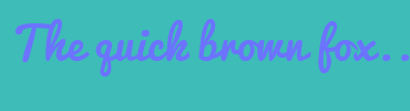 Image with Font Color 6B73FF and Background Color 3EBCB8